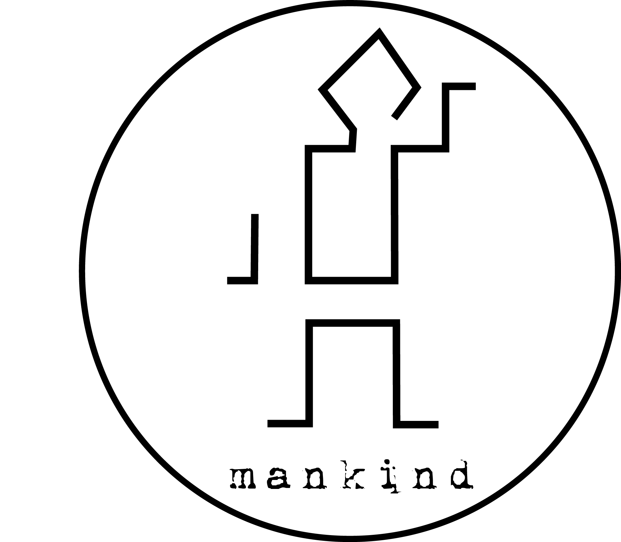 HUMAN OVER MANKIND Logo - Artistic brand identity for Val Bradley's surreal fine art